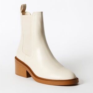 Birch Off White Chelsea Ankle Boots Size 9